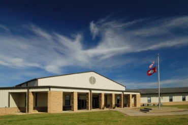 Elementary School with Flag Pole