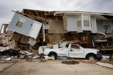 House Damaged from Hurricane Katrina