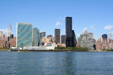 Manhattan Area of New York with United Nations