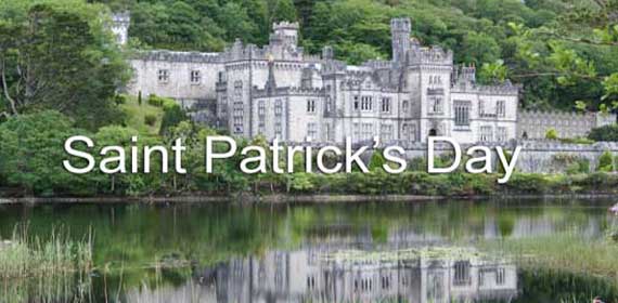 Saint Patrick's Day Banner of Lake in Ireland