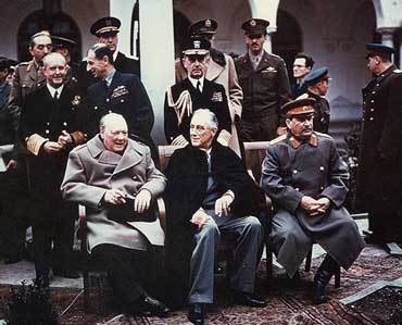 Yalta Summit with Churchill, Roosevelt, and Stalin