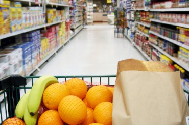 Shopping Cart with Food