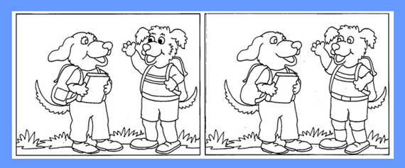 Find The Differences Puzzle Worksheets